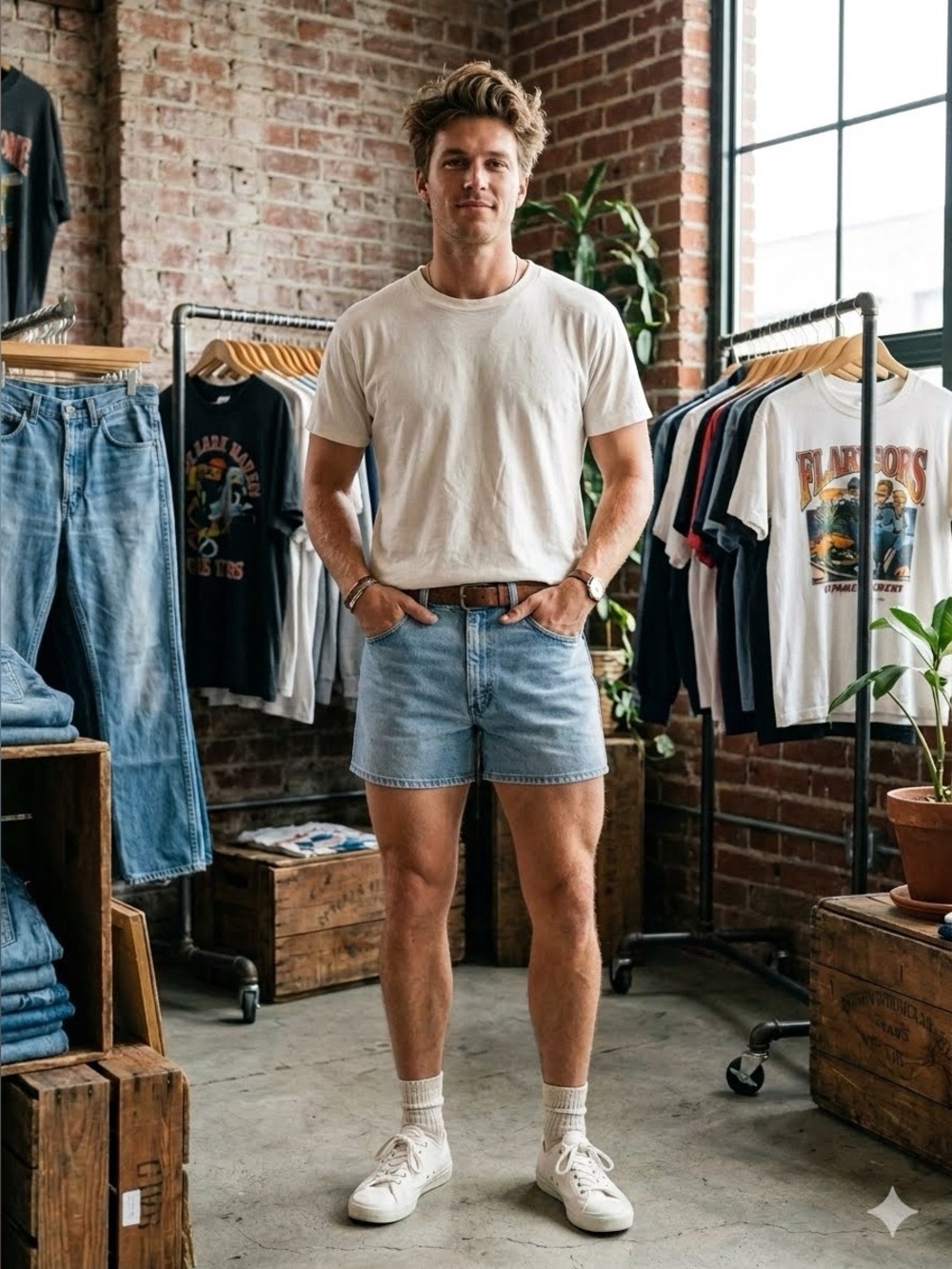 Vintage Men’s Jeans SHORT SHORTS Cut-off “Jorts” 4” Inseam, Work N Sport -Sz 36